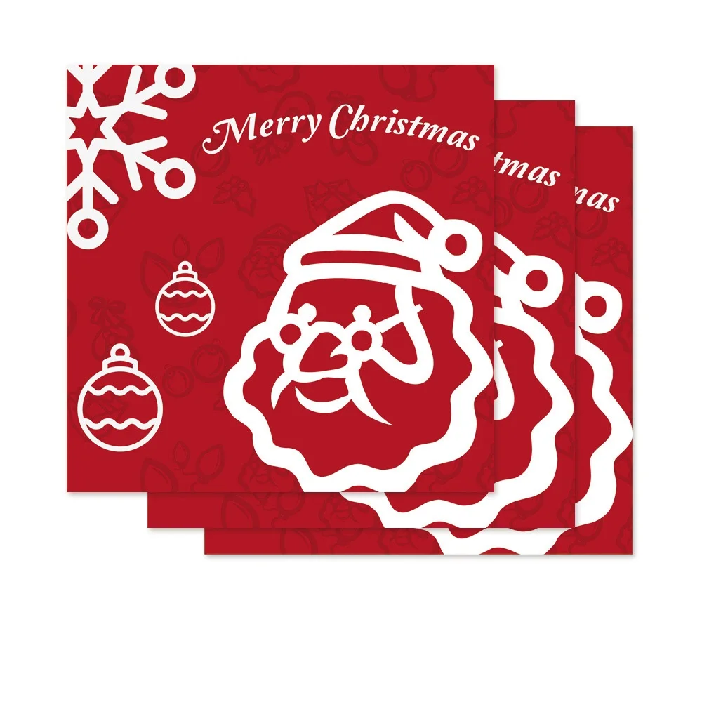 BSCI factory food contact 33x33cm x-mas printed design napkin tissue paper skin-friendly napkins 40x40cm napkin tissue paper