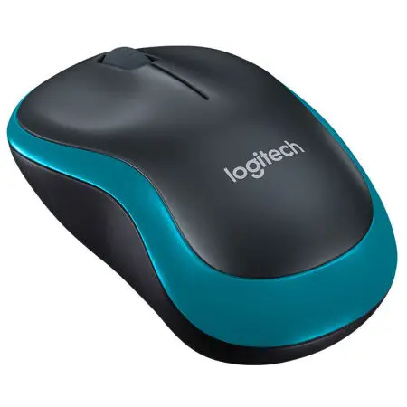 Мышь Logitech M186 Беспроводная для офиса ноутбука настольного компьютера оптическая мышь с беспроводным приемником 2 4G синяя