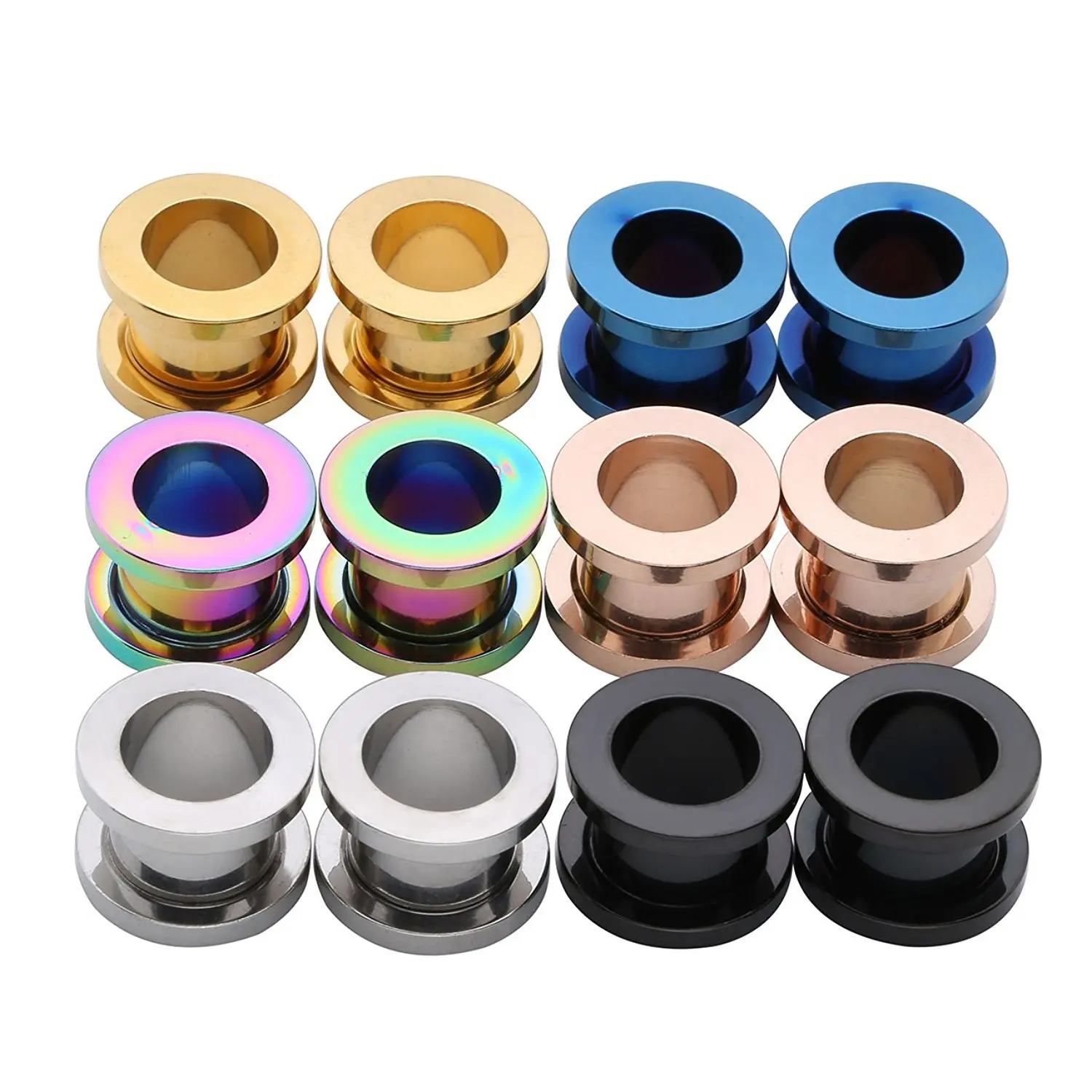 3-28mm Ear Gauges Tunnels Plugs Piercing Jewelry Spiral Ear Expander Piercing Stainless Steel Ear Tunnel