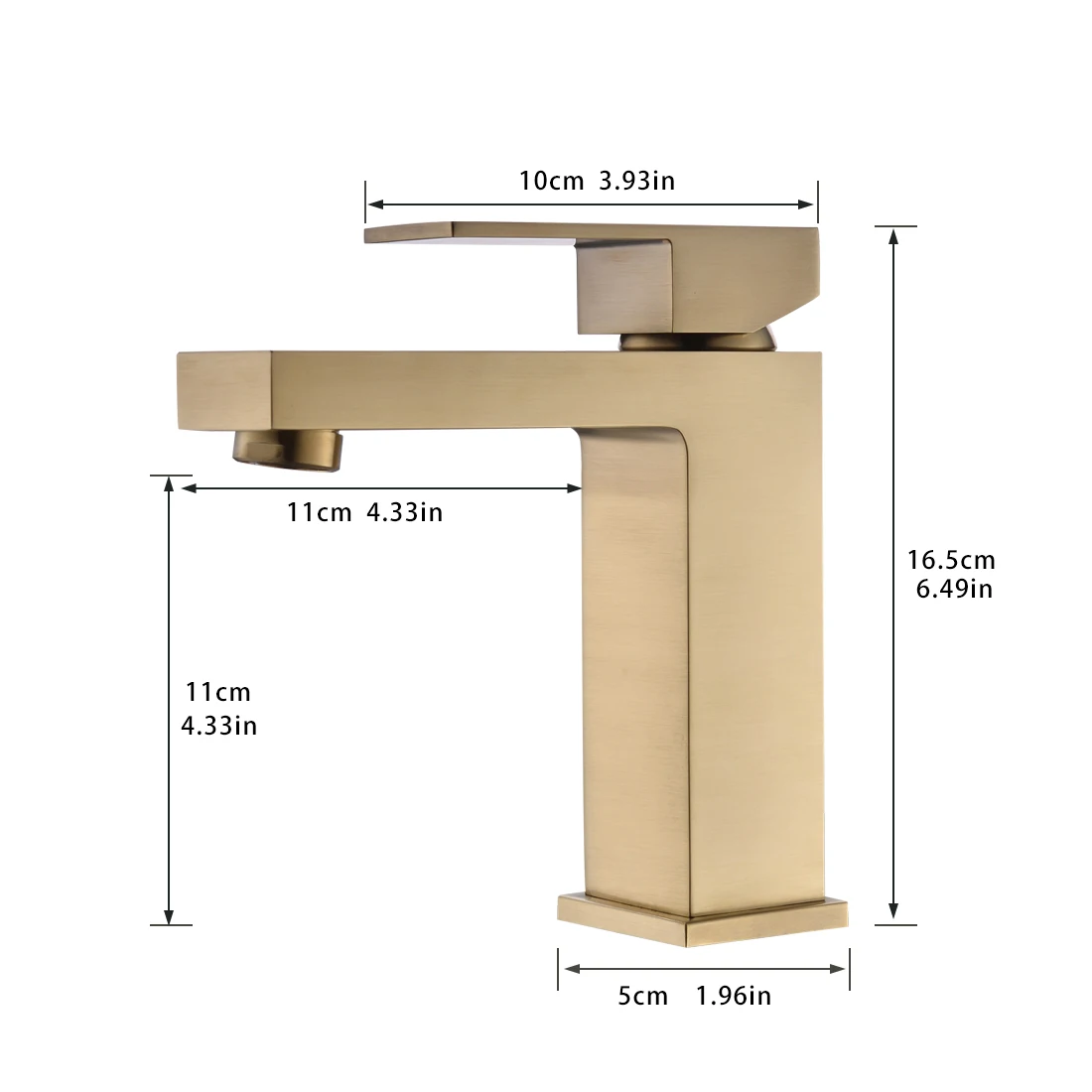 FLG single hole bathroom antique brass faucet gold wash basin mixer taps