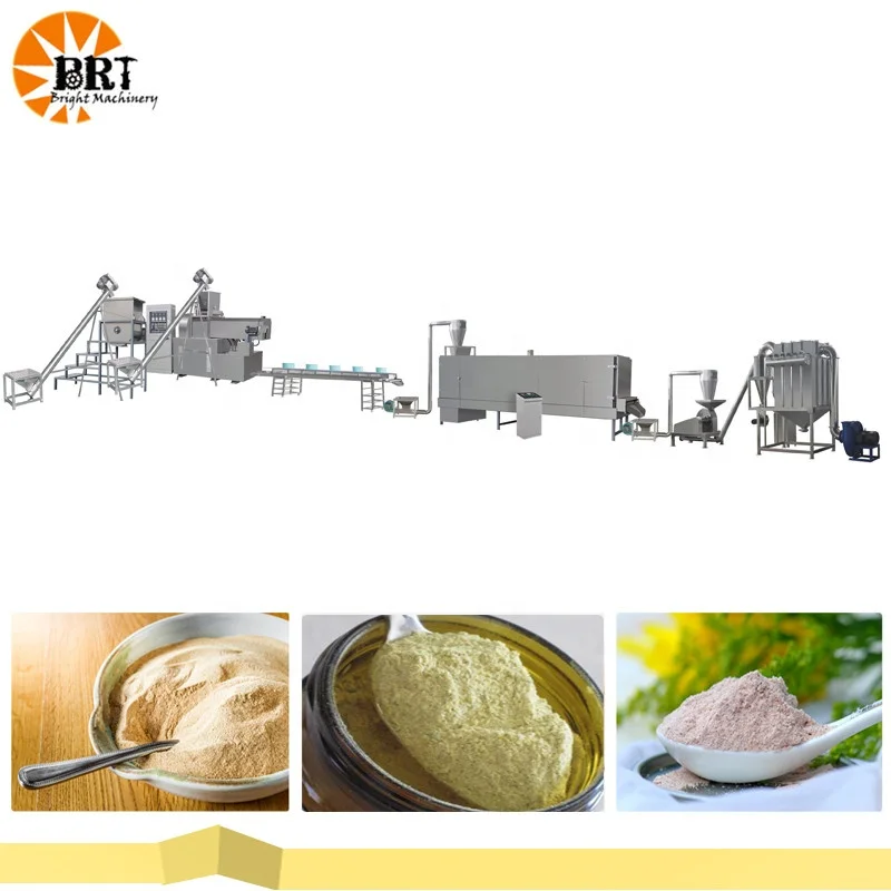 automatic nutrition powder processing extruder production line puree instant baby cereal food making machine