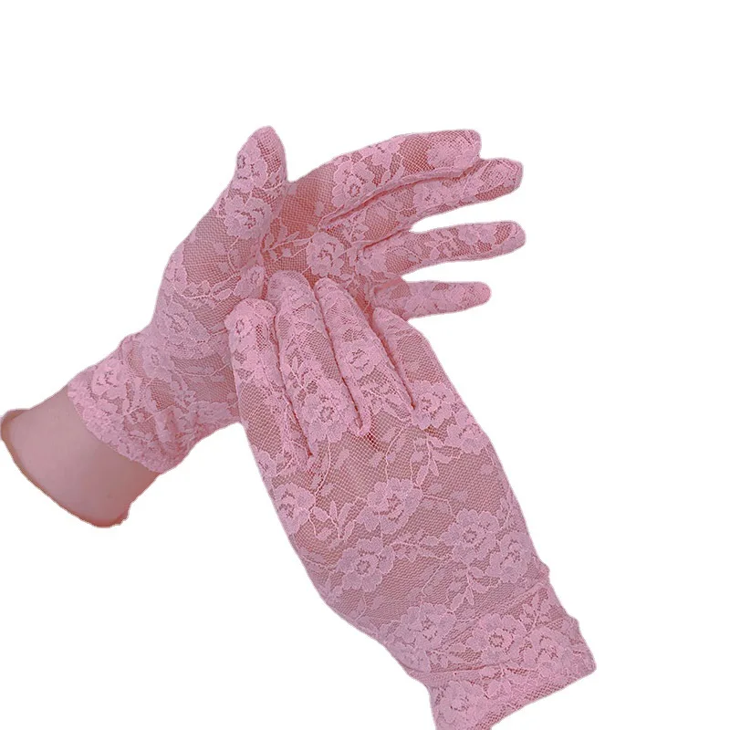 Lace Gloves Party Black White Lace Sexy Summer Driver  Sexy Driver Gloves sun protection