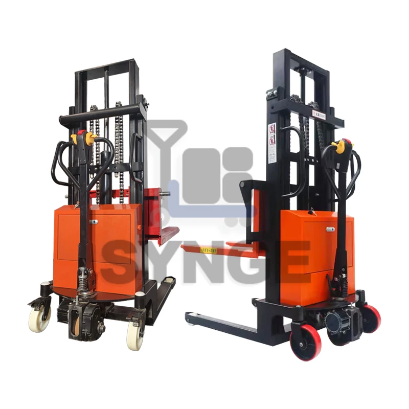 SYNGE Battery Operated Hydraulic Mini Forklift Pallet Electric Lifter for Lifting Pallet Stacker