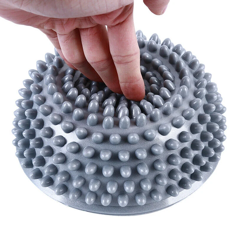 
Fitness Training Balance Therapy Yoga Foot Spiky Half Round Massage Ball 