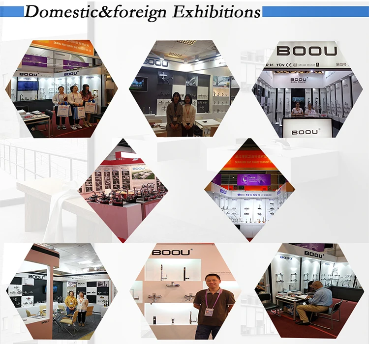 (OZ8295-5F) BOOU high quality wall mount economical mixer water bath&shower faucets hot and cold water for bathtub faucet mixer