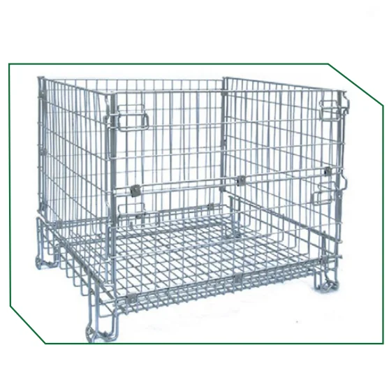 Складная проволочная сетка металлическая оборот контейнер для хранения клетки