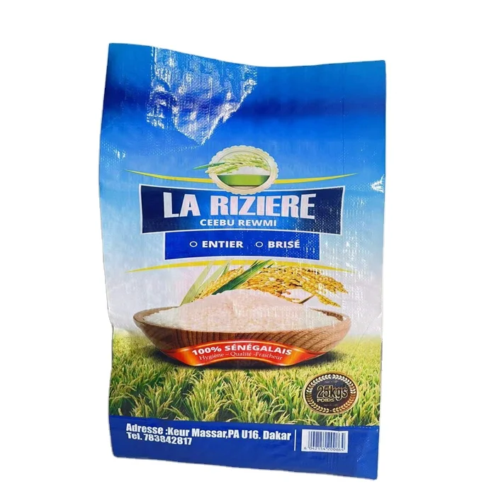 empty poly pp basmati rice bag 40kg 25kg 50kg rice sacks 50kg design 5kg