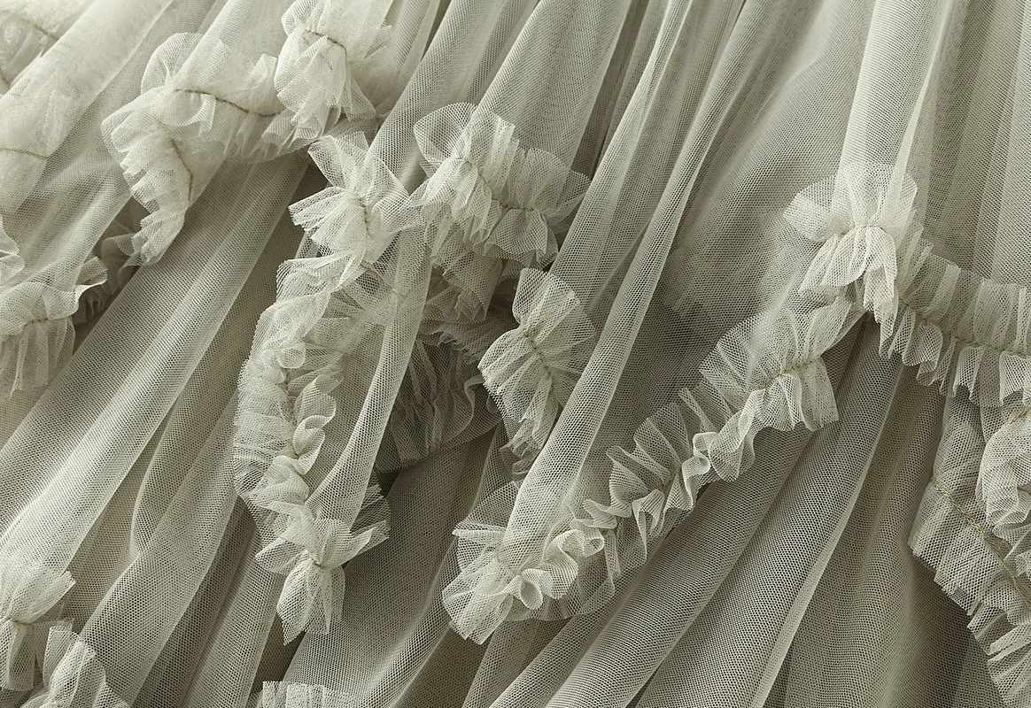 Женская плиссированная юбка с рюшами