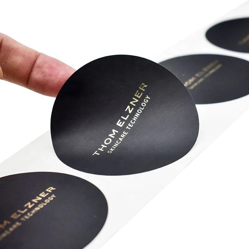 Custom packaging labels round roll sticker paper waterproof packing custom adhesive sticker for business gift