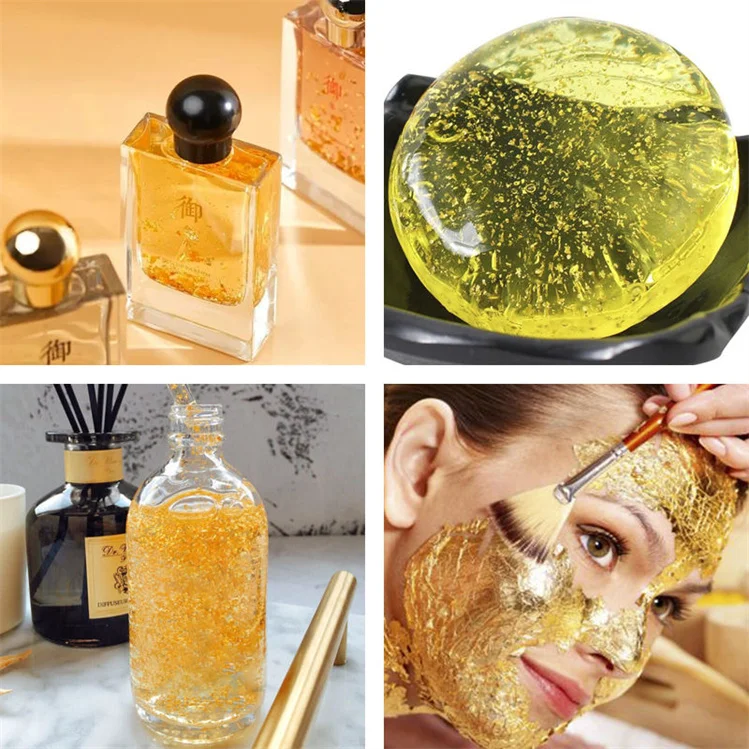 High Quality 25Sheets/Booklet 24K Gold Foil Mask 8*8 cm Pure Gold Leaf Facial Mask For Skin Care