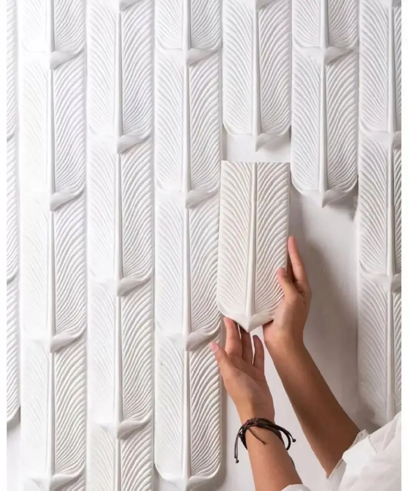 Fast Construction Super Lightweight Easy Transportation Polyurethane Pu Stone Veneer Cultural feathers Stone Panel
