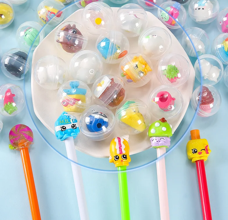 28 mm Fully Transparent Mini Vending Machine Capsule Toys for Gashapon Vending Machine with Kawaii Cute Toys