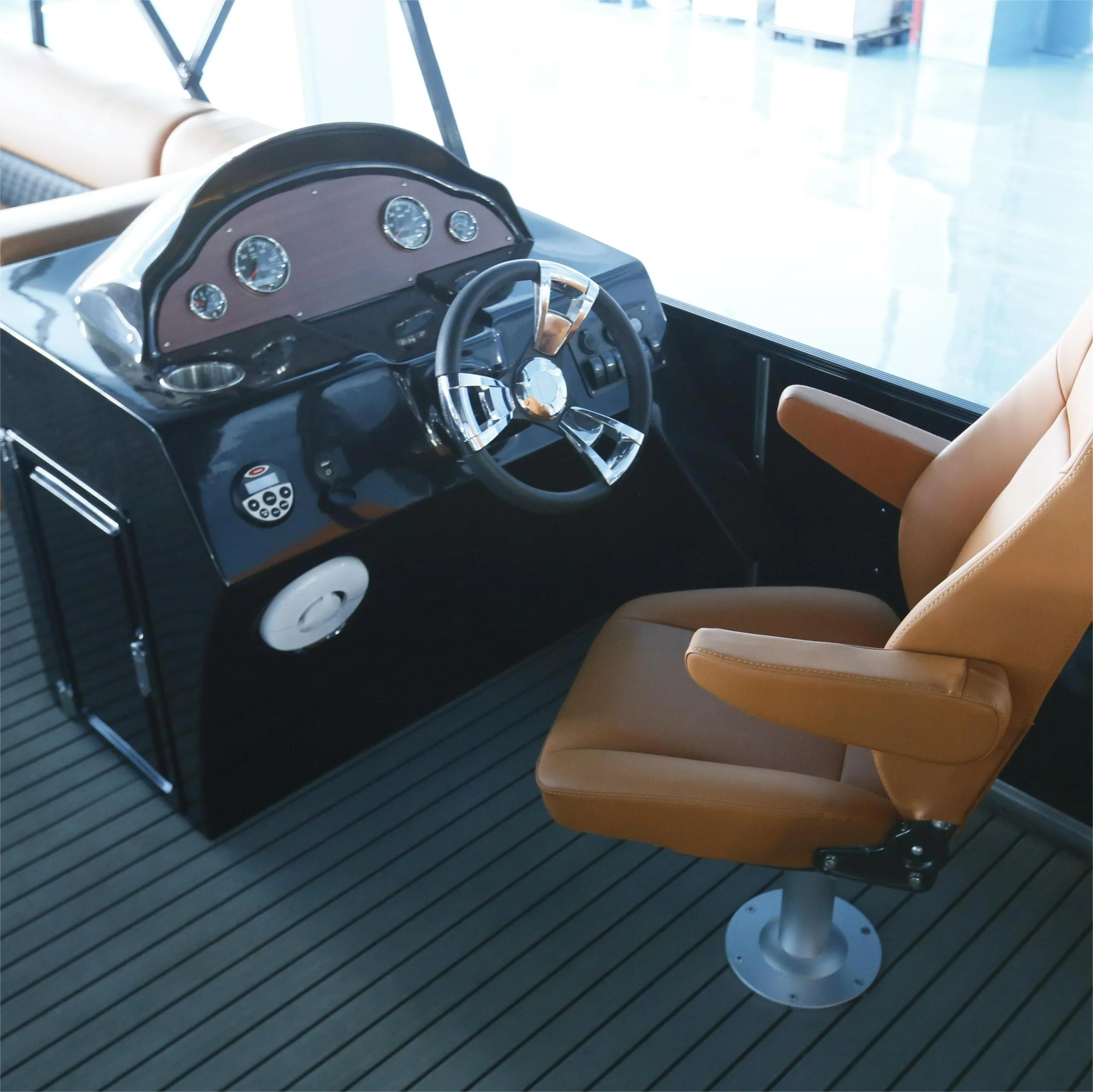 Kinocean 25FT Best Quality Full Welded Aluminum and Fiberglass Pontoon Boat with Engine for Water Entertainments