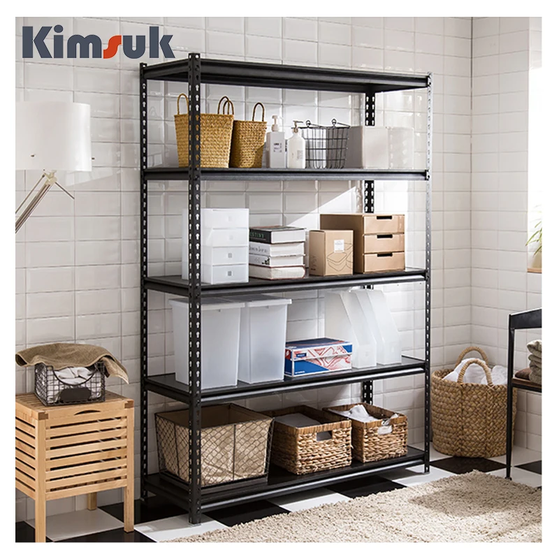 Modern Design Home Storage Shelf Slotted Angle Shelving Living Room Storage Metal Racks