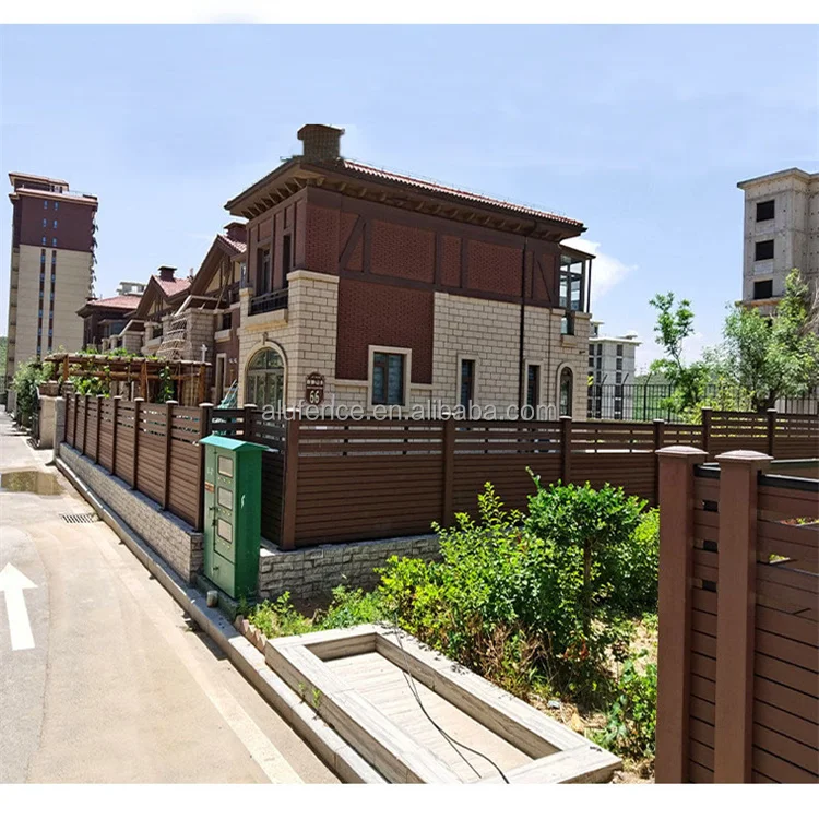 Customizable Aluminum Alloy Fence Outdoor Anti-corrosion Wood Garden Fence Courtyard Outdoor Yard Fence