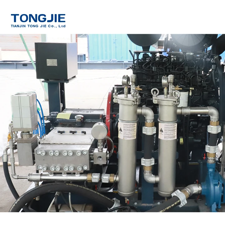 90TJ3H high pressure water jetting pump rust removal plant cleaning and ship paint Industrial cleaning