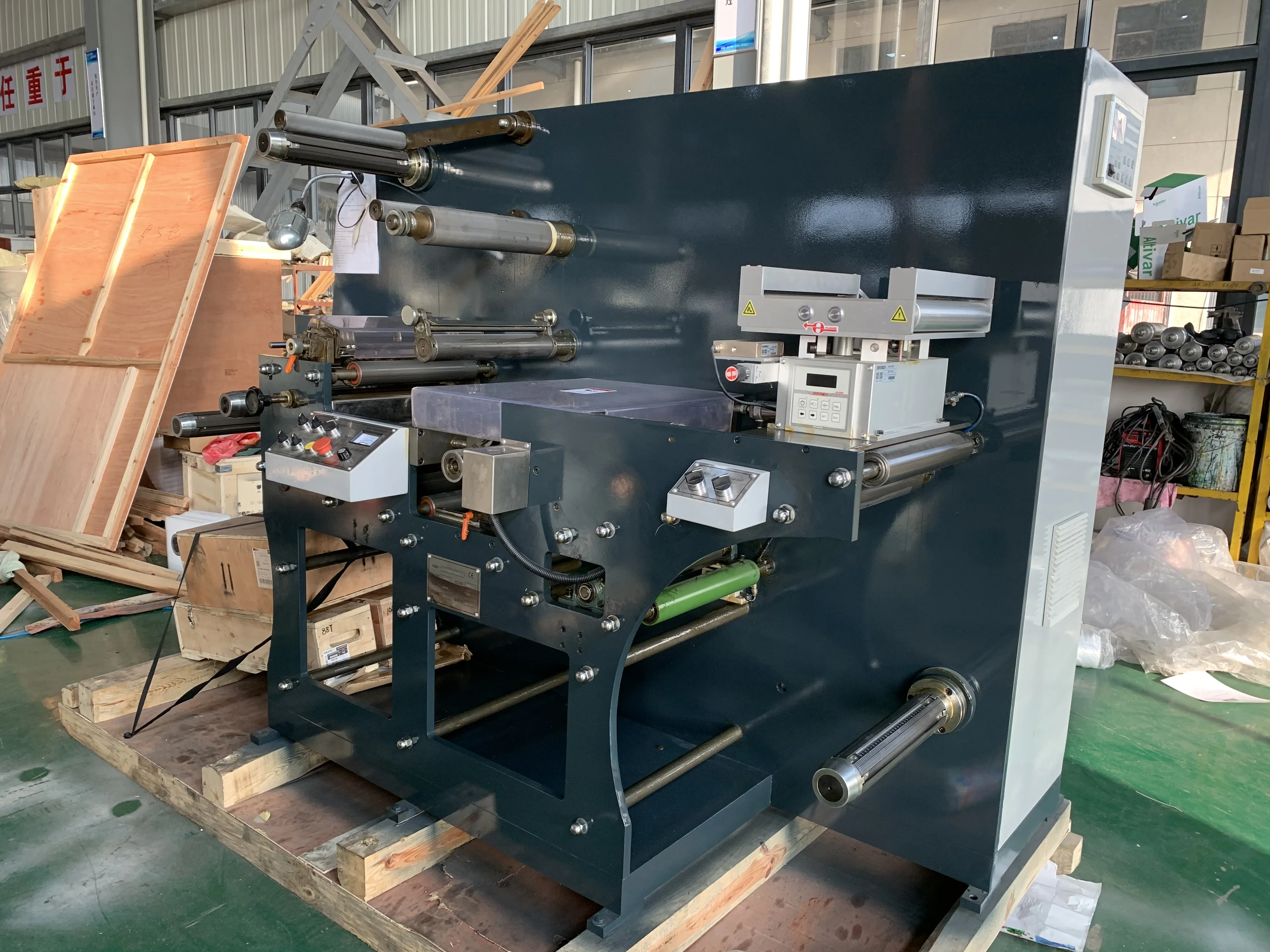 GP-320YH high speed rotary die cutting machine with turret rewinder