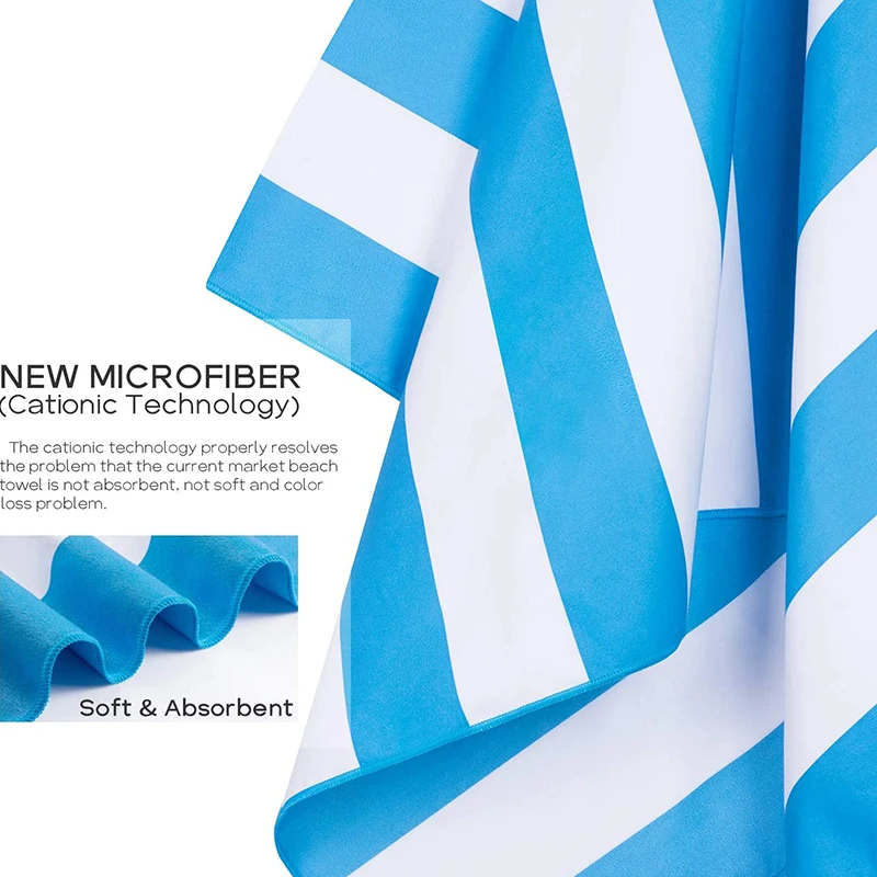 Ultra compact China manufacture microfiber beach towels with custom logo