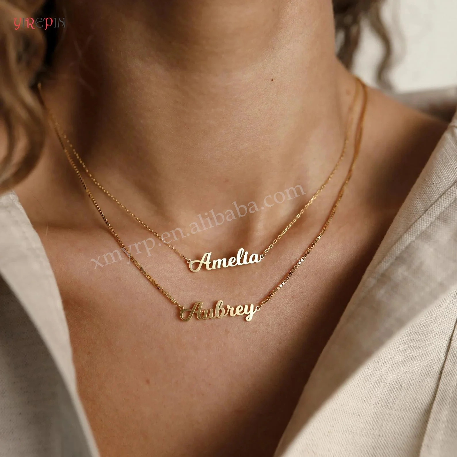 Hot Fashion Custom Unisexial English Name Necklace Female Simple Design Stainless Steel Pendant Necklace With Name For Women