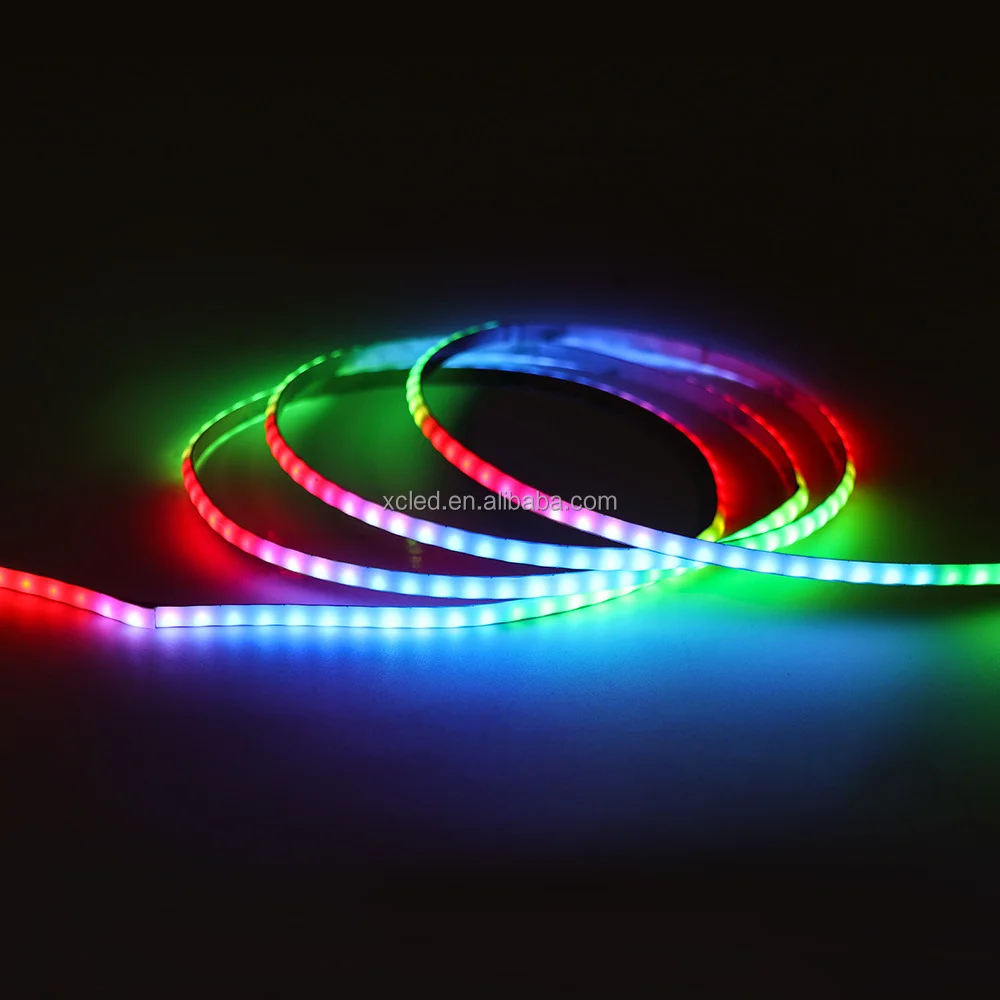 Slim 5mm Rainbow Dream Color Smart RGB Flexible COB LED Strip Light DC 5V 160LED RGBIC Addressable Strips
