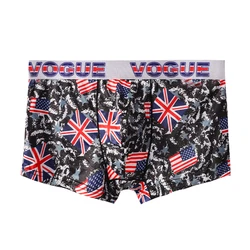 Недорогие дышащие мужские боксеры из полиэстера, сексуальное мужское нижнее белье с принтом, мужское нижнее белье из ледяного шелка