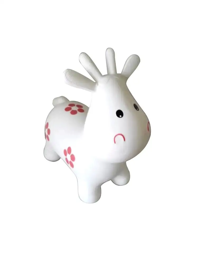 Colorful  Kids Inflatable Ride on Jumping Horse PVC Material Inflatable Bounce Animal Toys  for Children