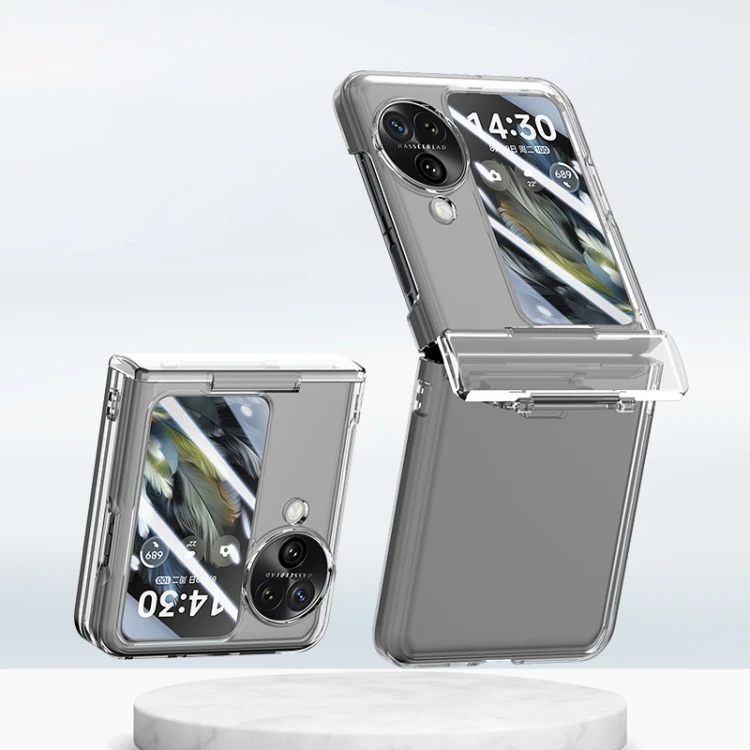 For OPPO Find N3 Flip Case, PC Skin Feel Integrated Foldable Mid Shaft Shockproof Protective Case Mobile Phone Case