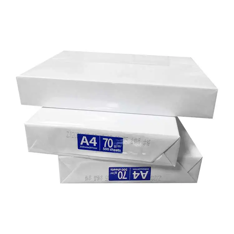 Wholesale supplier offers A4 copy paper in high white for various office needs.