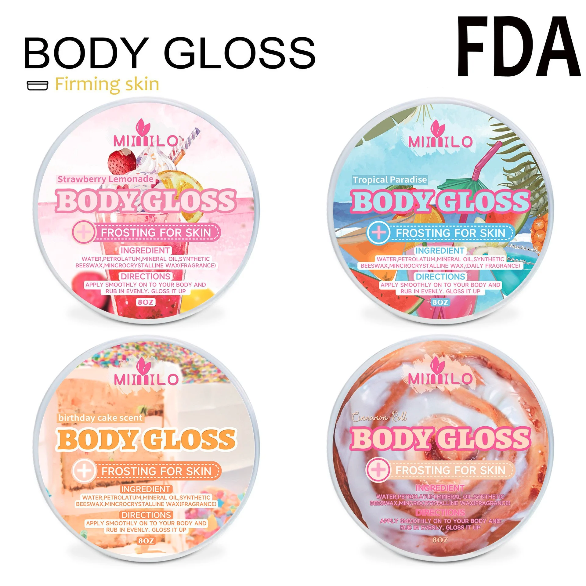 Body Butter Anti Aging Soft Glossy Tightens Skin Prevents Sagging Wrinkling Rich in Antioxidants Glows Gloss Body Glaze
