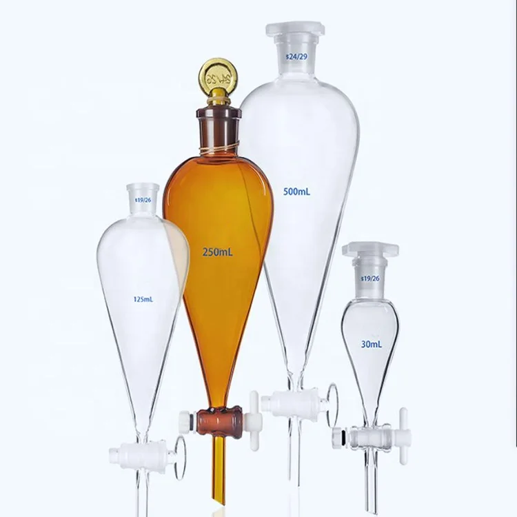 Lab glassware separatory funnel 2000ml  pressure equalizing addition funnel 24/40 joints