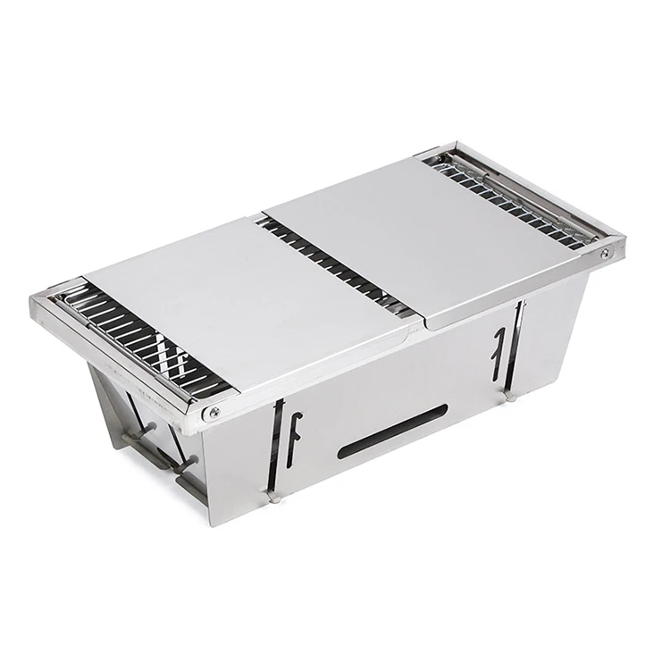 Outdoor folding portable charcoal household stainless steel installation free barbecue grill BBQ Stove