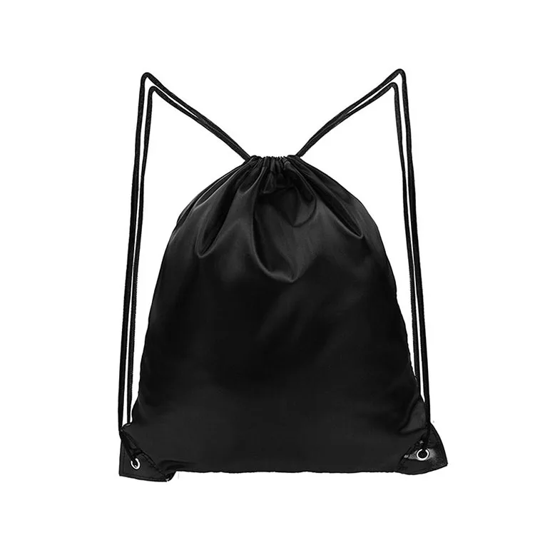 2022 High Quality With Pu Corner Customized logo Printed Nylon Drawstring Backpack