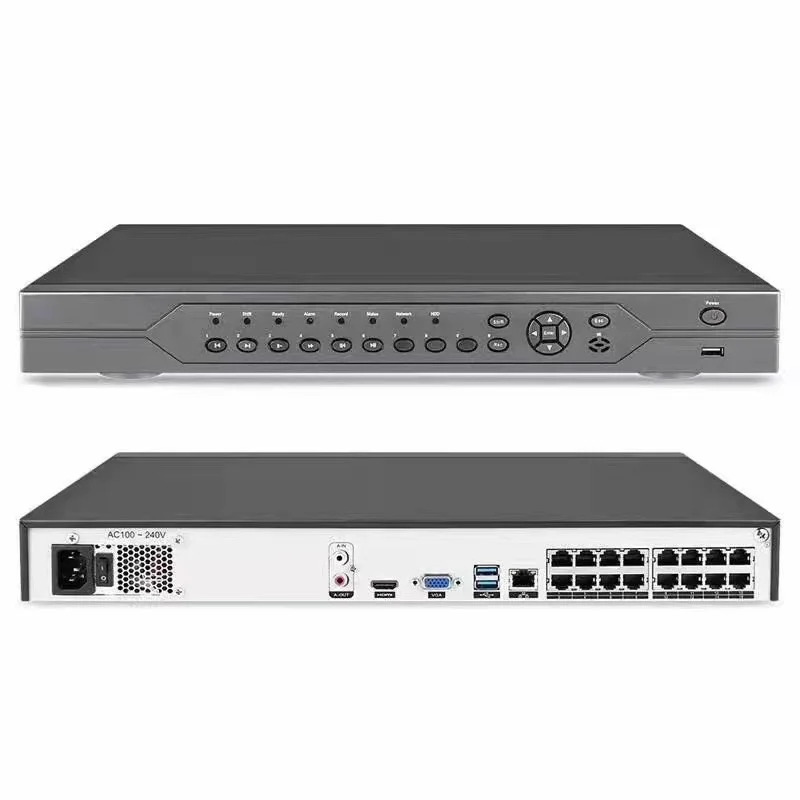 4K 8CH 16CH POE NVR (1080p/3MP/4MP/5MP/6MP/8MP/4K) POE Network Video Recorder Supports up to 8TB HDD (Not Included)