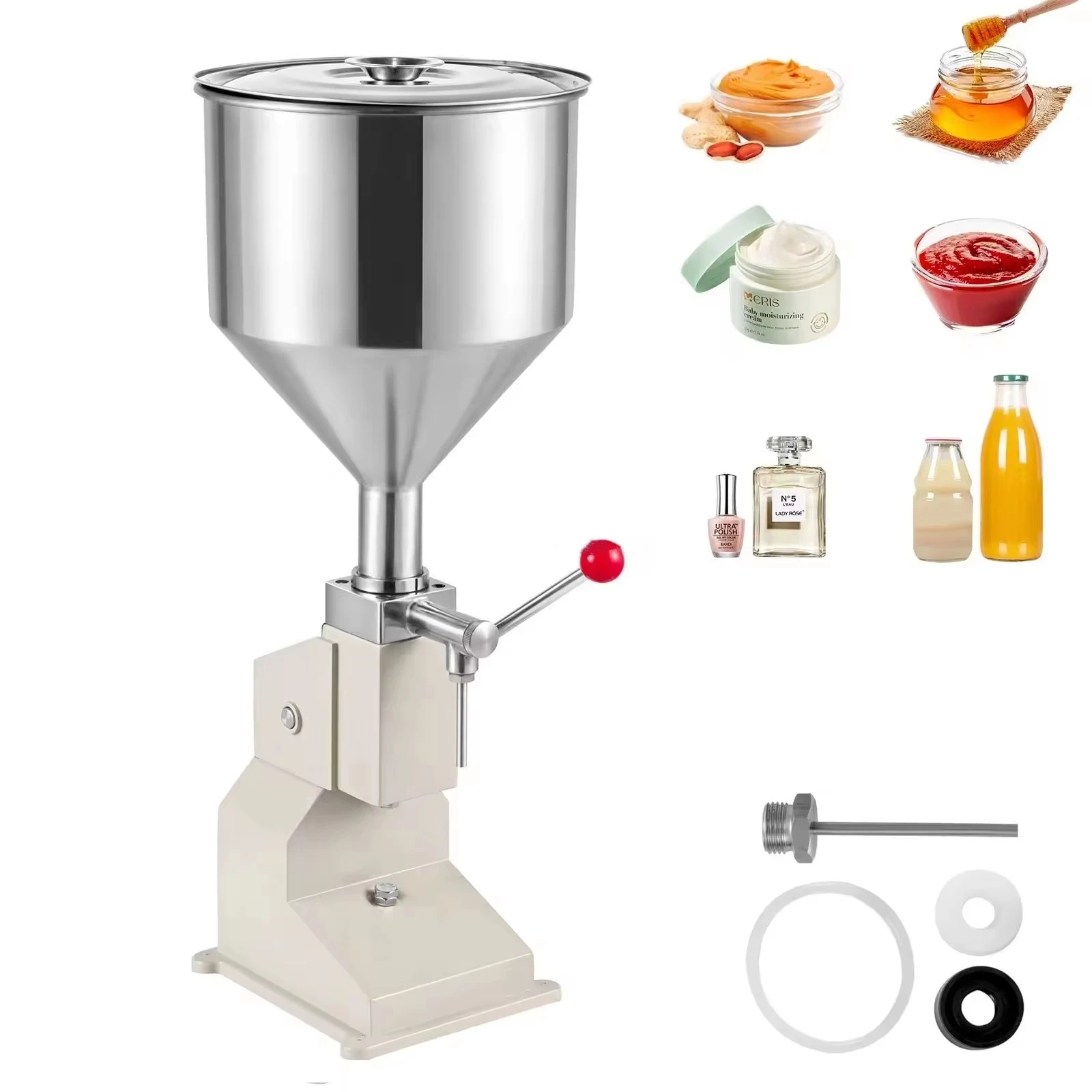 A03 Small Lipgloss Cream Cosmetic Paste Filling Machine Stainless Steel Hand Lotion