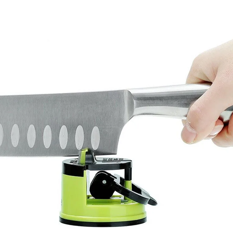Knife Sharpener with Suction Pad, Suction Knife Sharpener for Kitchen Small Knife Sharpeners Smart with Suction Base Pad