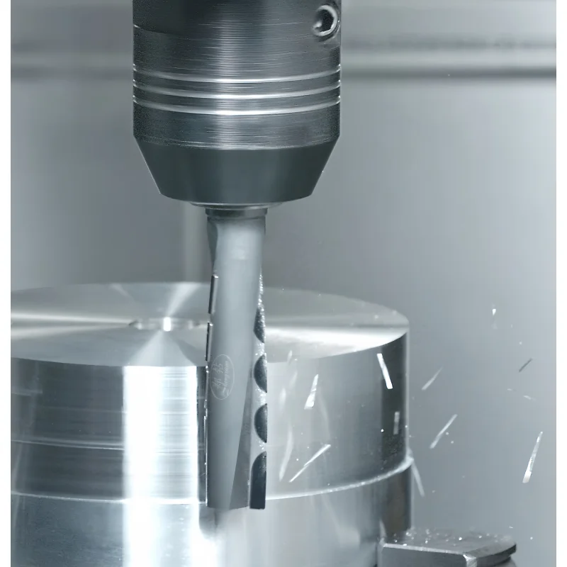 CNC Straight Shank PCD Corn End Mill Cutter with BT/HSK Interface for Insert Side Slot Contour Spiral Interpolation Milling