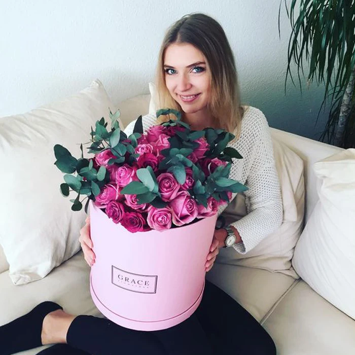 Красивая круглая коробка для шляп очень большая цветов Cajas De Flores