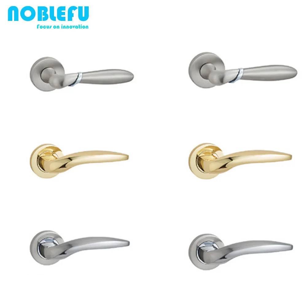 Hot modern black circular lever door handles hotel applications such as wholesale price door handles
