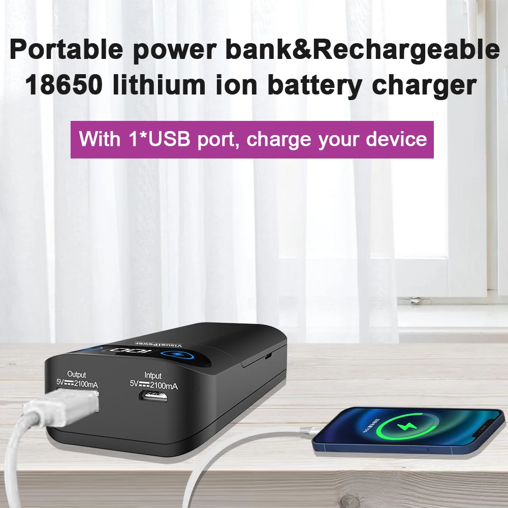 Best Customized DIY Power Bank Battery charger Supply Power For mobile device Lion 18650 rechargeable batteries
