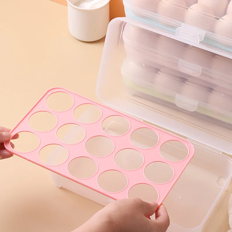 Hot Refrigerator Egg Dispenser Storage Box Drawer Refrigerator Egg Rack Type Egg Container
