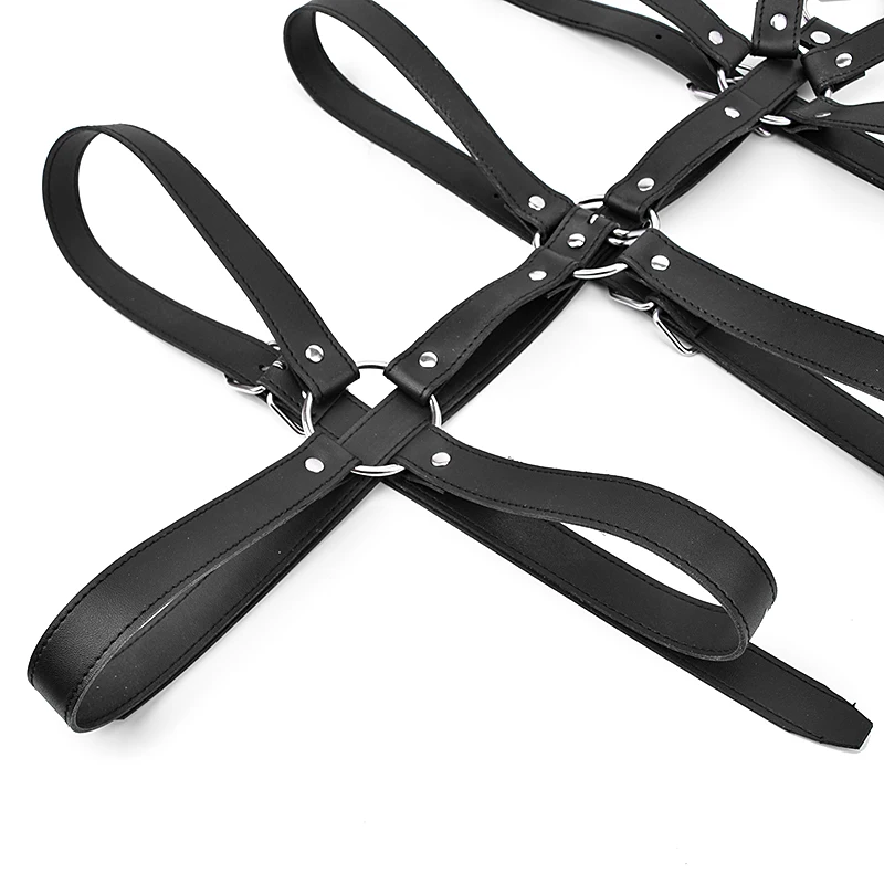 Adult supplies bondage leather clothes reverse back tied hand clothing bondage belt