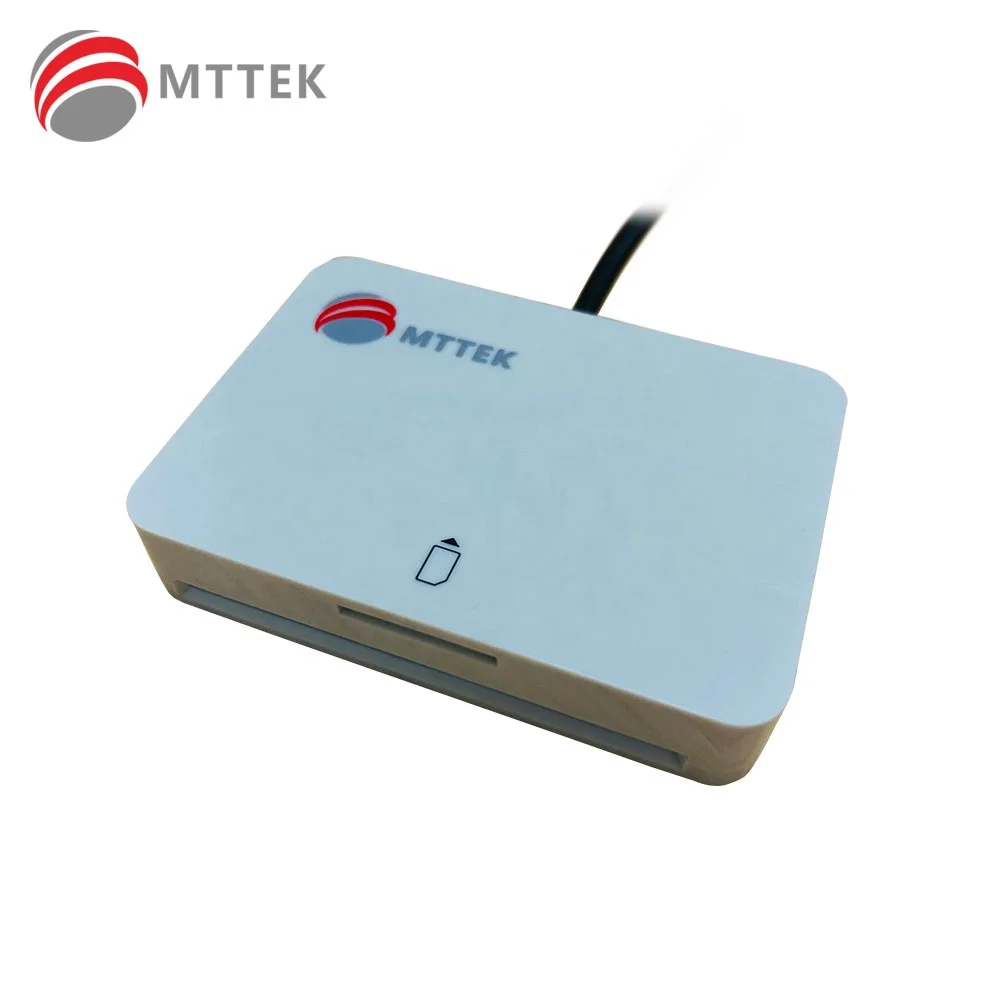 2 in 1 Smart Chip Emv Sim Eid Card Reader Writer MCR3512 Ideal for Sim Card and Memory Card Reader