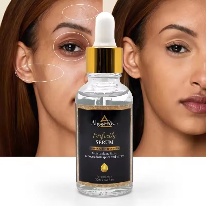 Alpine River OEM Herbal Freckle Lightening Skin Care Korean Vitamin C Dark Spot Removal Corrector Serum for Face Treatment