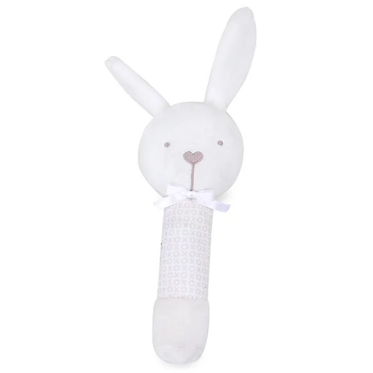 Baby Educational Bed Toy Elephant Comfortable Rattle Hand Grip Rod Toys Soft Teether Cotton Animal Toy Gift Soothing Bb Stick