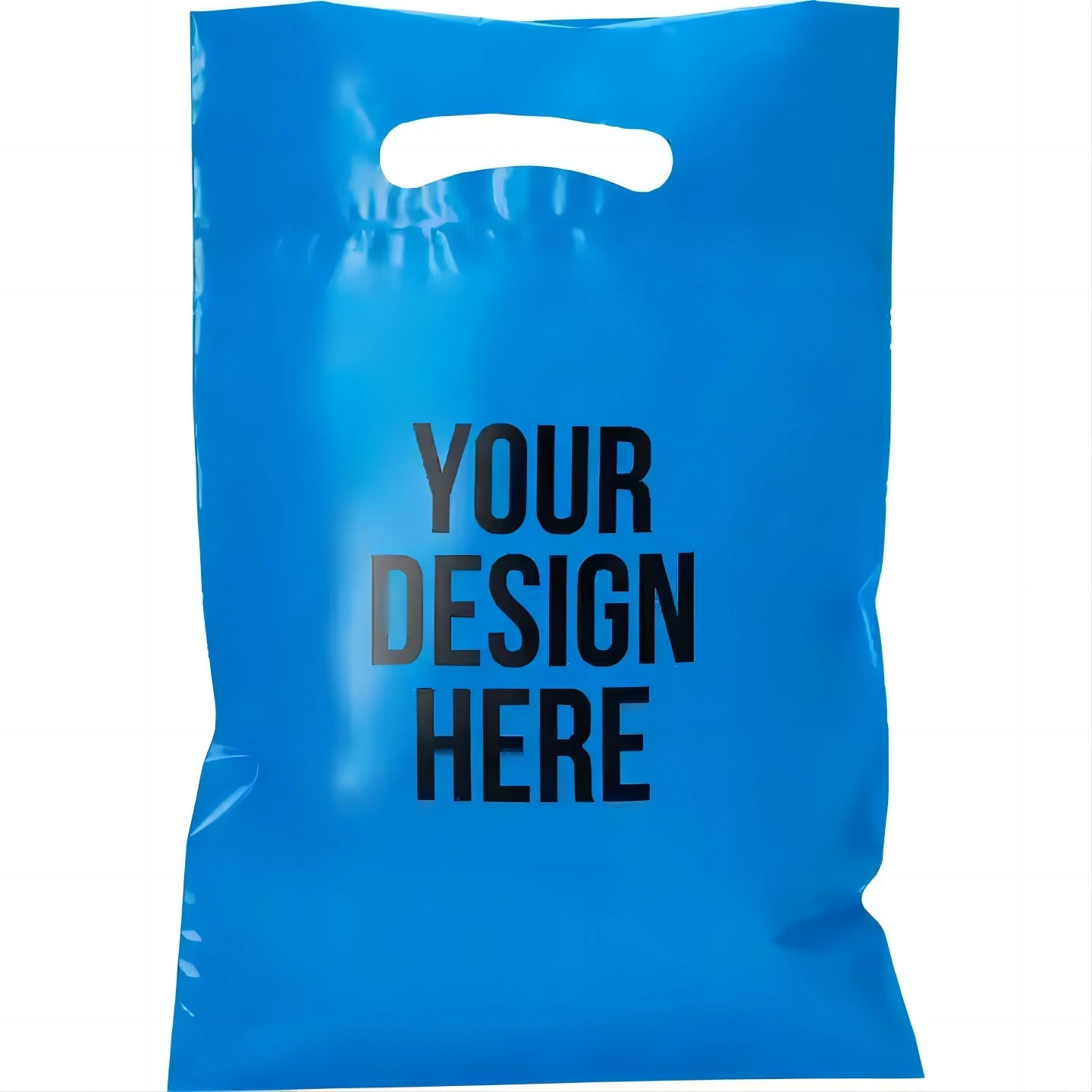 Cheap Wholesale Customized Hdpe Shopping Packaging Thank You Die Cut Handle T-shirt Plastic Bag