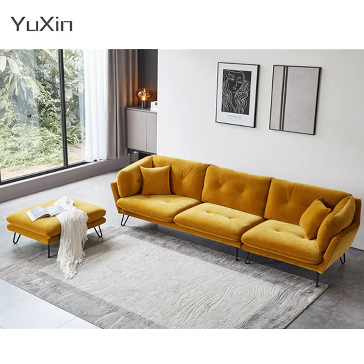 Modern European Style Solid Wood L-Shaped Sofa Set Simple Decor Wholesale Home Furniture for Living Room and Bedrooms SOFA