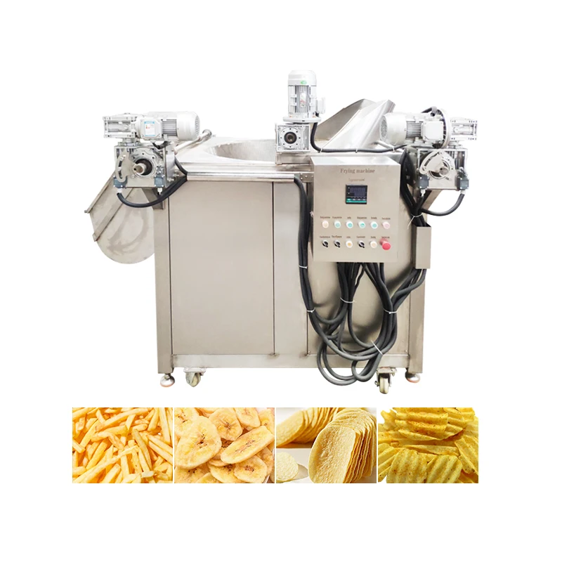 Hongqiang Potato Chips Donut Electric Deep Fryer Making Machine Automatic Food Frying Gas Continuous Frier Machine