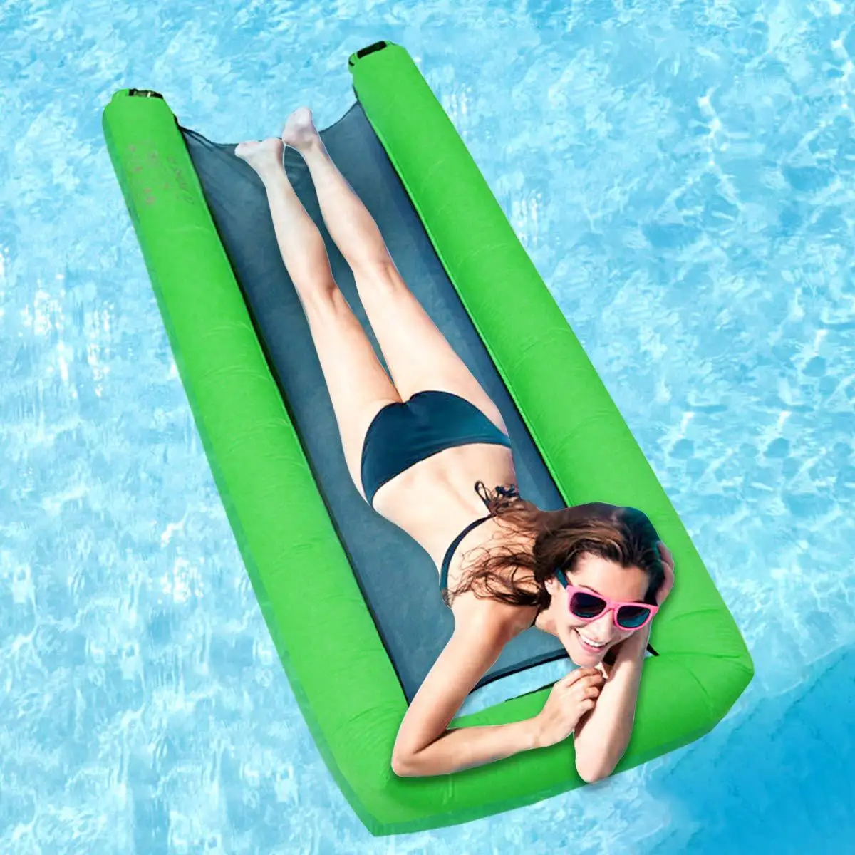 Portable Inflatable Pool Floats  2 in 1 Air Sofa  Swimming Pool Floats  Lounge Raft Summer Beach Party Toy