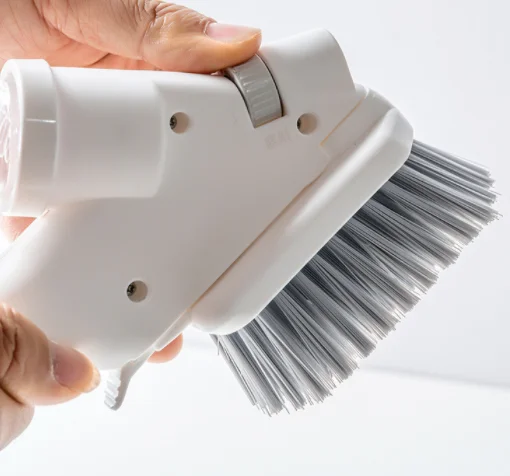 4 in 1 Multifunctional Press Spray Cleaning Brush Water Jet Window Clean Robot Rubbing Scrubber Sponge Kitchen Double Sided