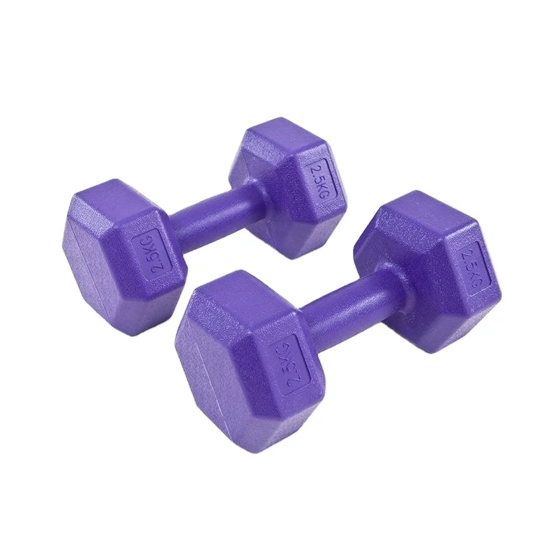 Online buy Made in China high quality cheap Plastic Cement Sand Filled Hexagon Dumbbell 10kg 15kh